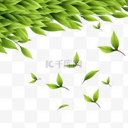 背景的香气图片_绿茶在空中飞舞的3D背景