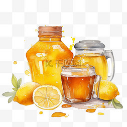 蜂蜜主图1图片_金黄色蜂蜜水饮品