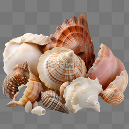 海洋生物素材图片_彩色海洋生物贝壳