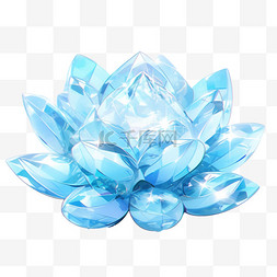 3D立体水晶玻璃元素水晶花朵