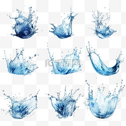水动态图片_水溅好了。水中液体的动态运动。
