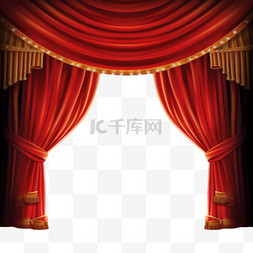 舞台带图片_带聚焦光矢量插图的影院窗帘