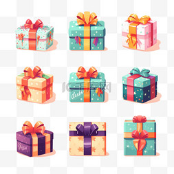 冬季购物图片_礼品盒准备好了。圣诞或生日礼物