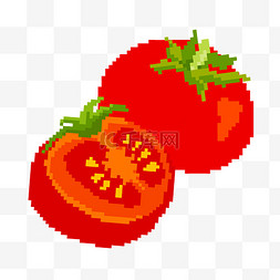 像素榴莲图片_像素风水果蔬菜番茄西红柿