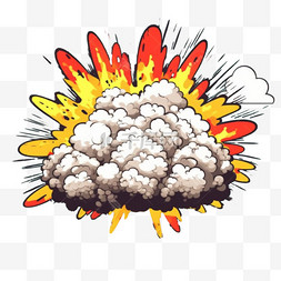 烟雾弹烟雾图片_卡通炸弹爆炸和漫画热潮爆炸云