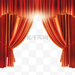 窗帘电影院图片_带聚焦光矢量插图的影院窗帘