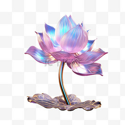 梦幻水晶3D荷花池塘莲花莲藕夏季