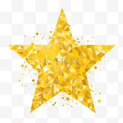立体感3d元素黄色星星