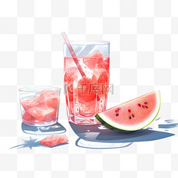 夏天西瓜汁图片_果汁饮料冷饮夏天西瓜汁