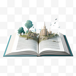 实体化常态化图片_书本3D立体书籍