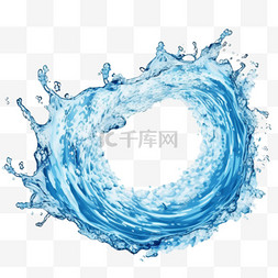 蓝色海水背景图片_水流水花气泡液体水