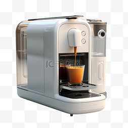 咖啡咖啡机图片_3D智能咖啡机立体产品设计日常用