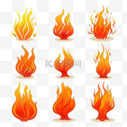 火焰图标图片_火焰火花大火燃烧贴纸图案合集