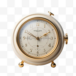钟表白色钟表图片_3D立体产品白色钟表设计日常用品