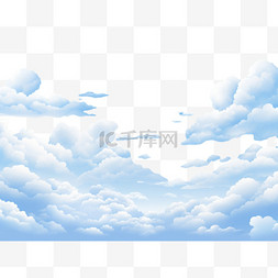卡通天空白云图片_天空白云云朵漂浮装饰