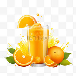 橙汁广告背景图片_果汁橙汁广告饮料
