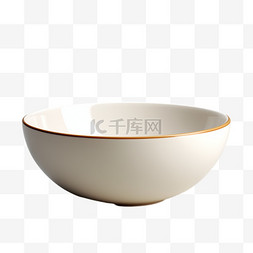 白色瓷碗3D立体产品设计日常用品