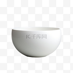 3D白色瓷碗立体产品设计日常用品