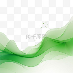 失真曲线图片_绿色形状的抽象线条曲线