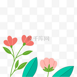 扁平花朵春节夏季