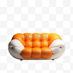 主图沙发图片_C4D立体3D家具纯白沙发高级感日用
