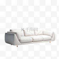 在沙发上喝茶图片_C4D立体3D沙发设计感家具高级感日