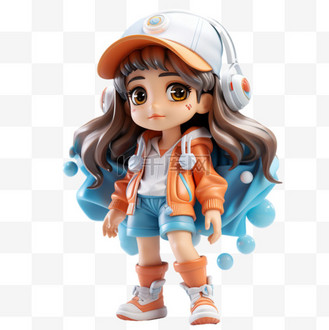 穿搭美丽女孩职业人物可爱立体3d
