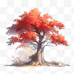 秋天的树图片_秋天枫叶枫树元素
