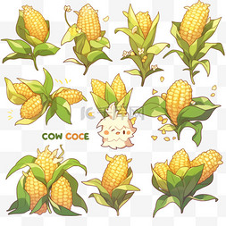秋季农作物丰收图片_金黄色的玉米丰收果实玉米谷物秋