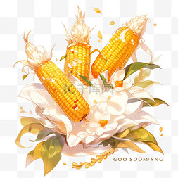 秋天金黄色背景图片_丰收果实玉米谷物金黄色的玉米秋