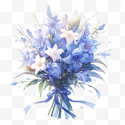 写实花卉图片_花卉植物蓝铃花草花卉花元素