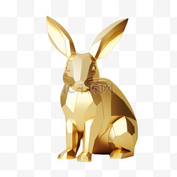 金色图片_十二生肖金色兔子金箔形状形象