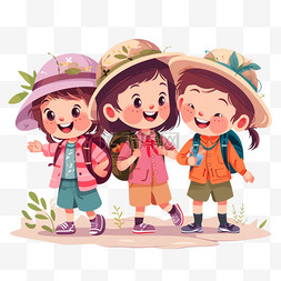 小孩学生旅游暑假假日假期旅行出