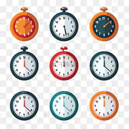 时间数字图标图片_秒表和数字时钟图标图形