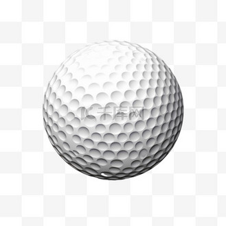 一颗白色高尔夫球特写实拍免抠元素
