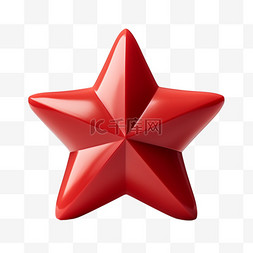 五角星星飘动图片_可爱拟人小星星红星五角星3D立体