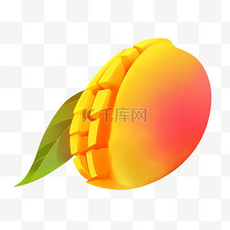 芒果卡通图片_简约元素芒果水果手绘元素