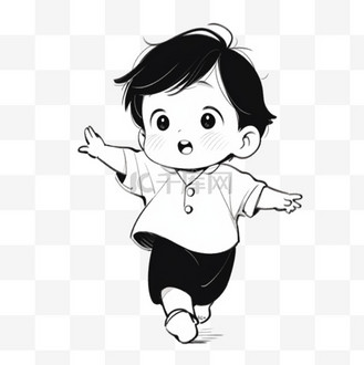 卡通小孩跑图片_卡通小孩跑素材-卡通小孩跑图片大全-千库网