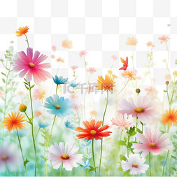 阳光花朵背景图片_植物清新底边装饰花朵花