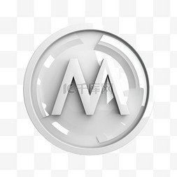 齿轮logo图片_卡通金属图案齿轮字母M图标标志