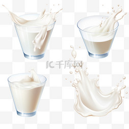 牛奶液体图片_奶水套装、酸奶或乳饮料产品
