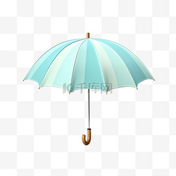 雨伞雨图标图片_绿色可爱雨伞