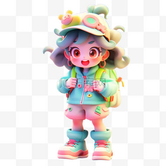 多巴胺儿童3d立体人物形象