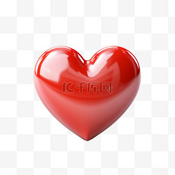 红心立体图片_心形心型3D立体图案爱心元素