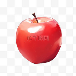 苹果从树上掉图片_丰收的果实苹果卡通手绘元素