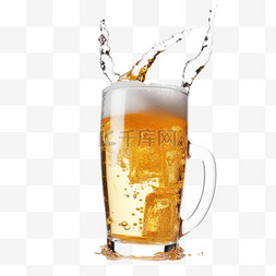 蓝带啤酒啤酒罐图片_夏季休闲玻璃杯啤酒扎啤