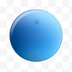 透明质感按钮蓝色图标