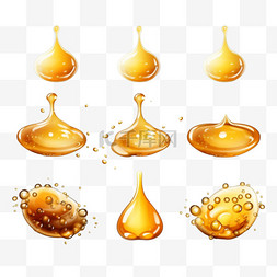 融化的蜂蜜滴下食物水滴液体黄色