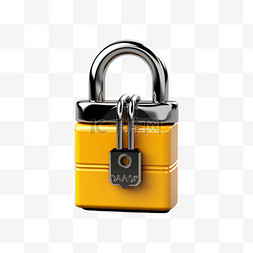 金属锁头安全锁保险防盗工具元素
