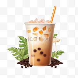 冰茶冰咖啡图片_冷饮饮料下午茶珍珠奶茶